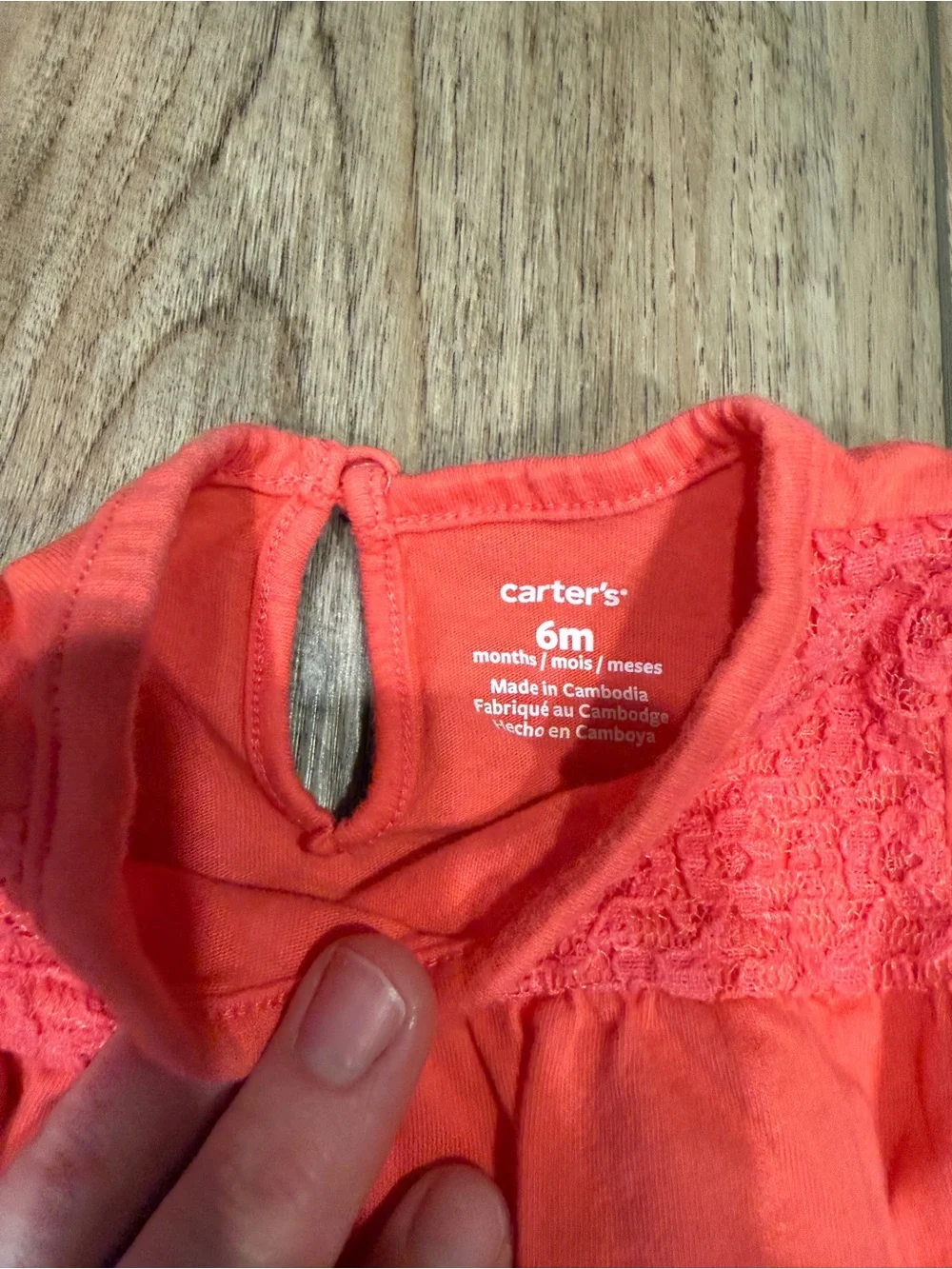 Carter's Coral onesie & Navy Floral Leggings Set